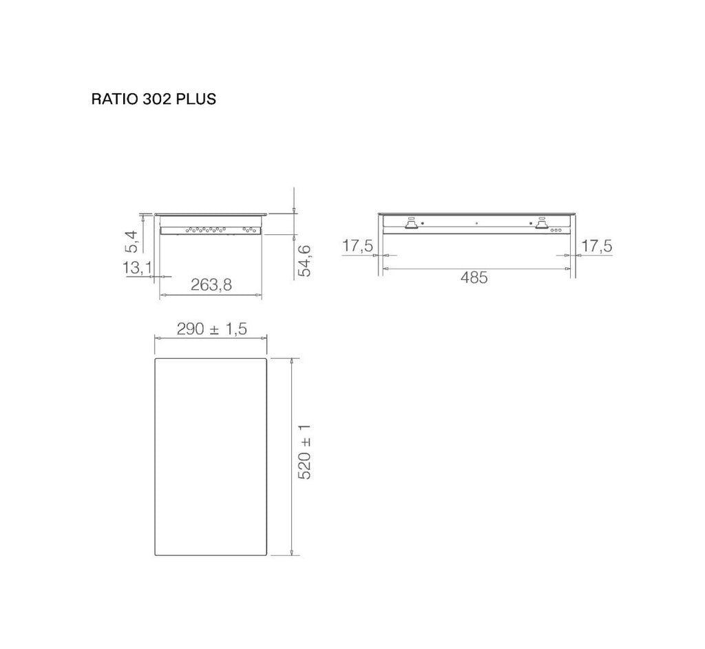 Elica RATIO 302 PLUS BL Piano cottura induzione domino cm. 30, vetro nero