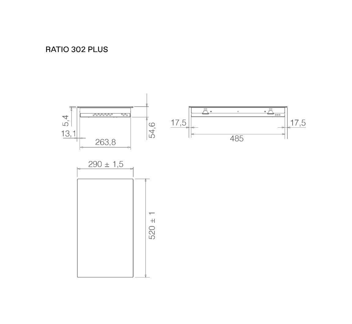 Elica RATIO 302 PLUS BL Piano cottura induzione domino cm. 30, vetro nero