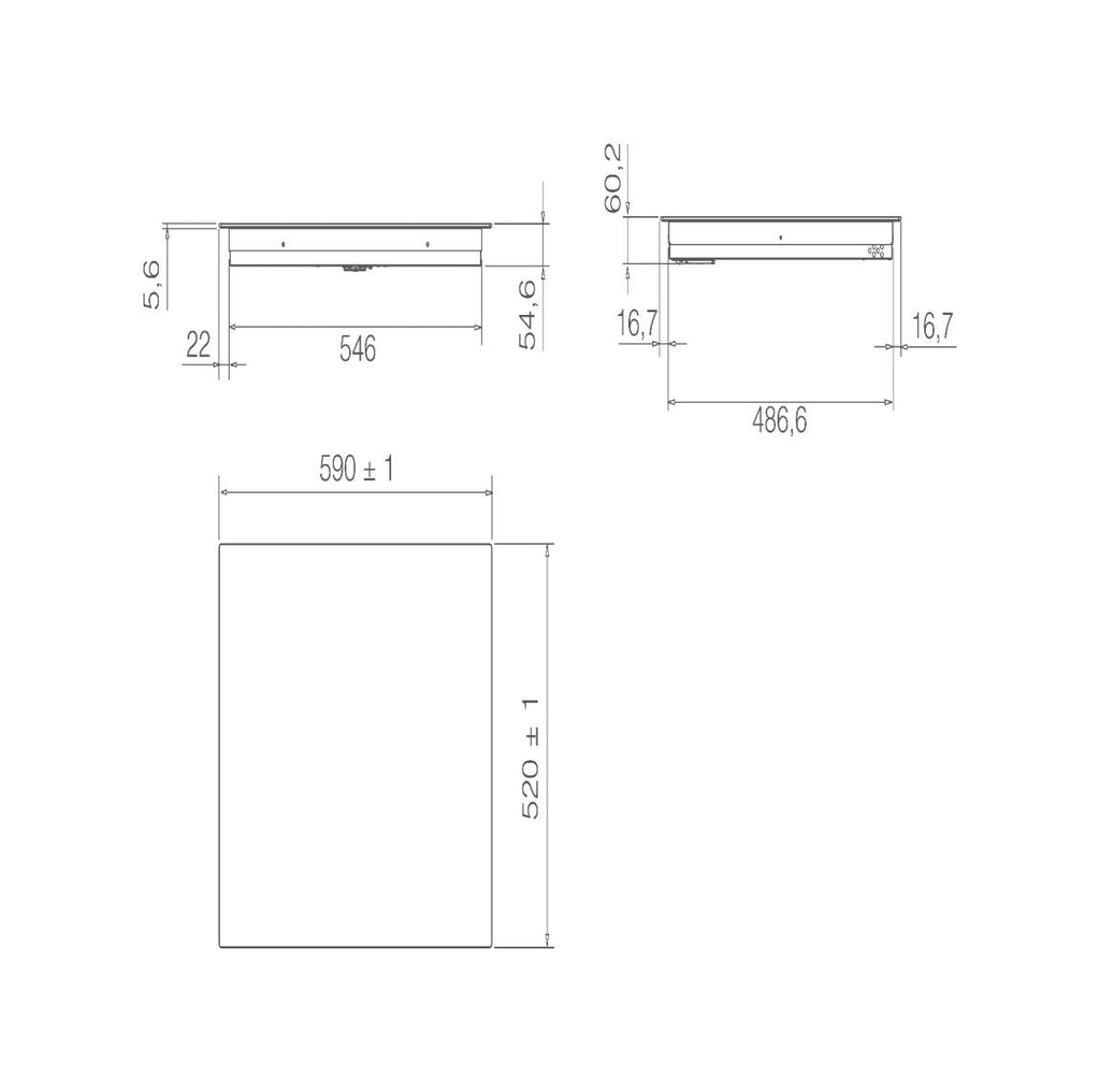 Elica RATIO 604 PLUS BL Piano cottura a induzione cm. 60, vetro nero