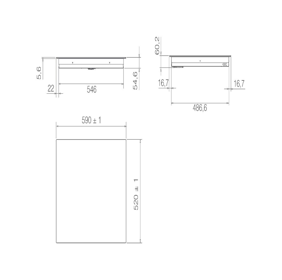Elica RATIO 604 PLUS BL Piano cottura a induzione cm. 60, vetro nero
