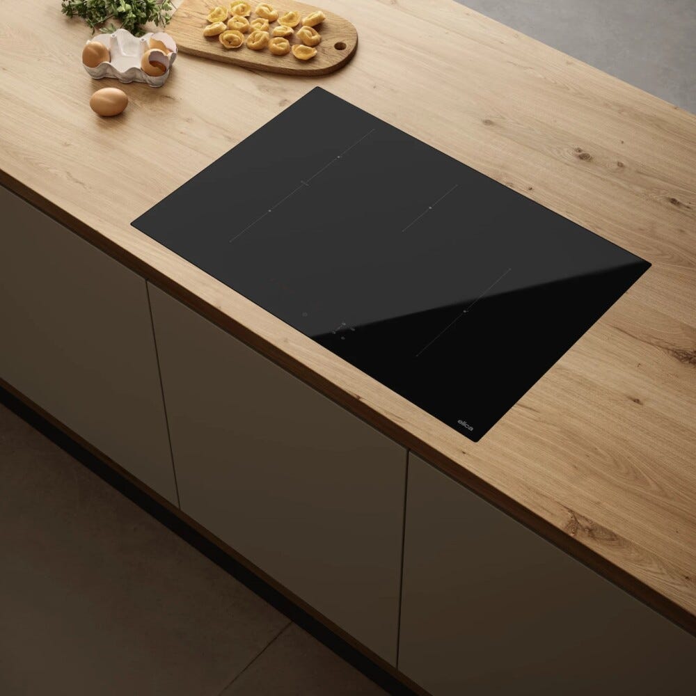 Elica RATIO 804 PLUS BL Piano cottura a induzione cm. 78, vetro nero