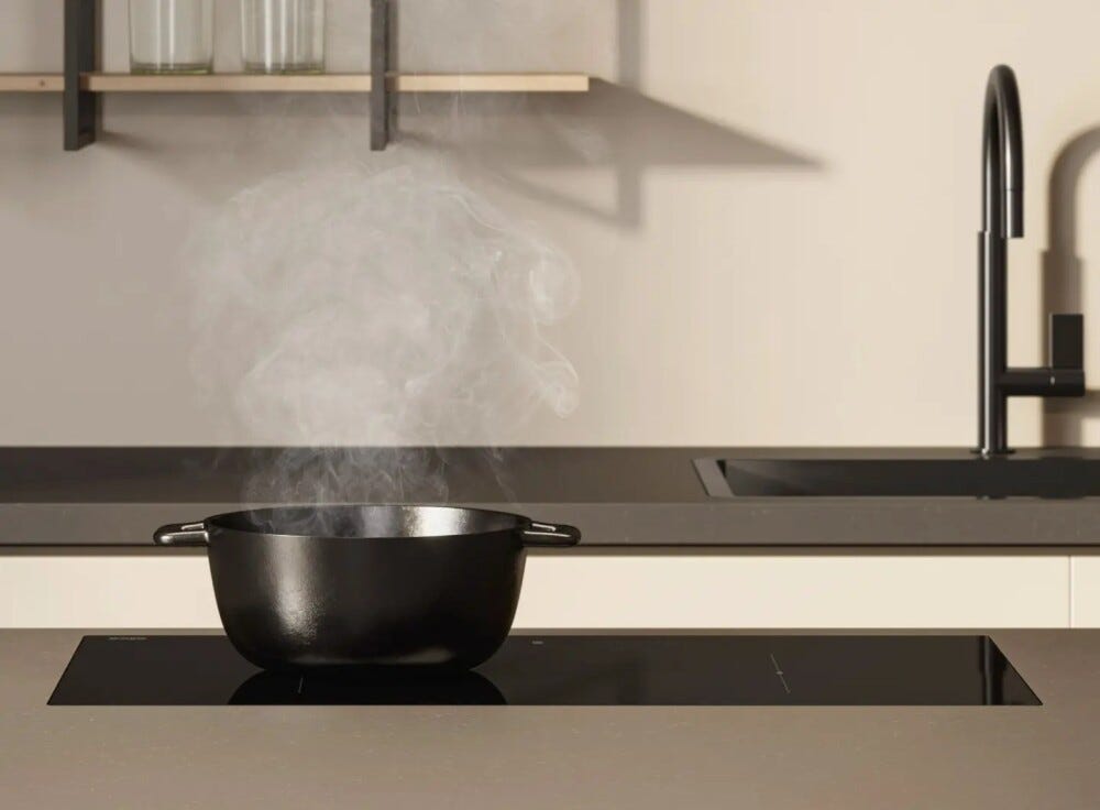 Elica RATIO 874 PLUS BL Piano cottura a induzione cm. 87, vetro nero