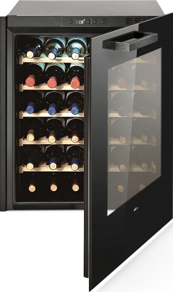 Elica VERITAS BI36 BL Cantina vini da incasso cm. 60 h. 72, 36 bottiglie, vetro nero