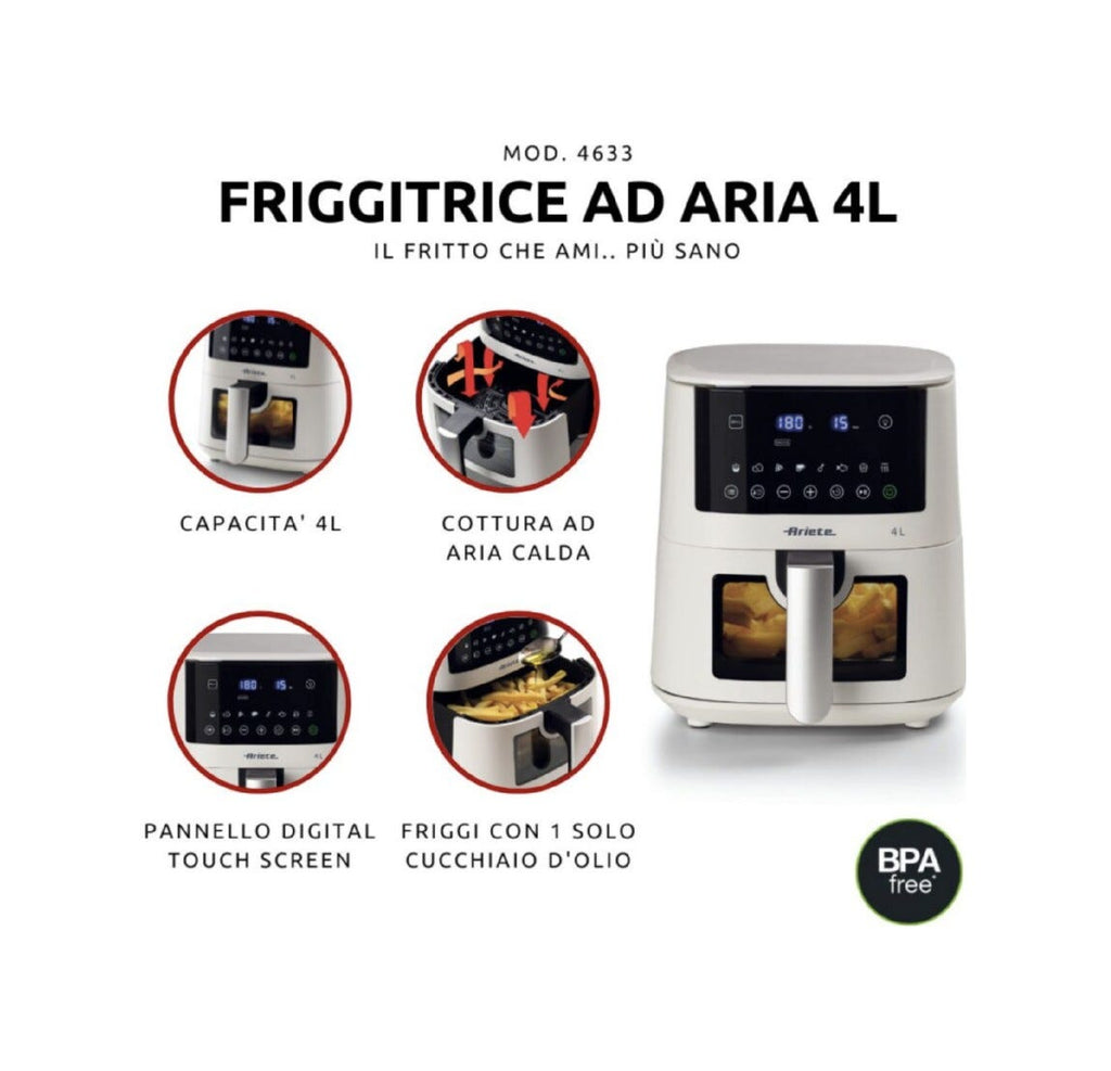 Ariete 4633/03 Friggitrice ad aria - 4 lt - bianco