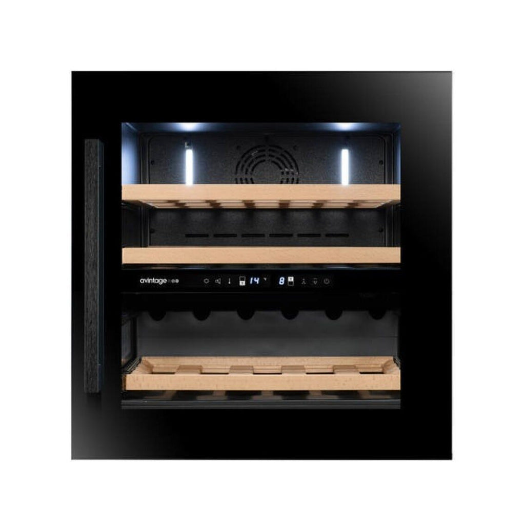 Avintage AVI60F2FV Cantina vino da incasso 28 bottiglie, doppia zona, sistema autoventilato, classe F