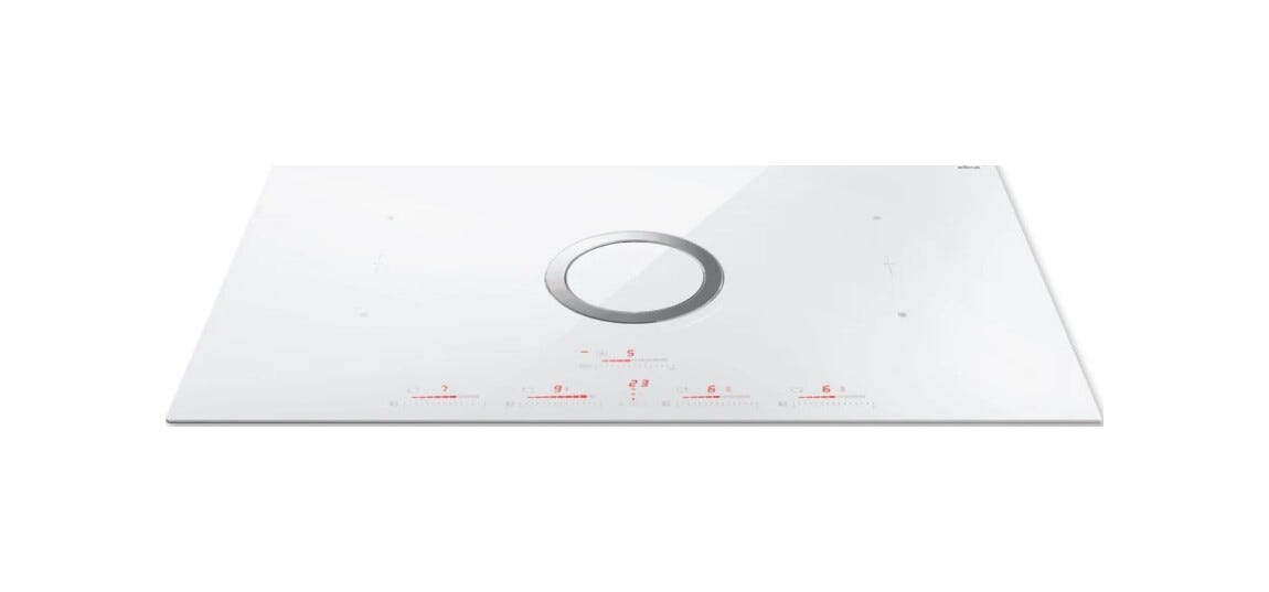 Elica NIKOLATESLA SWITCH EVO WH/A/83 Evo Collection Piano cottura induzione cm. 83, cappa integrata, vetro bianco