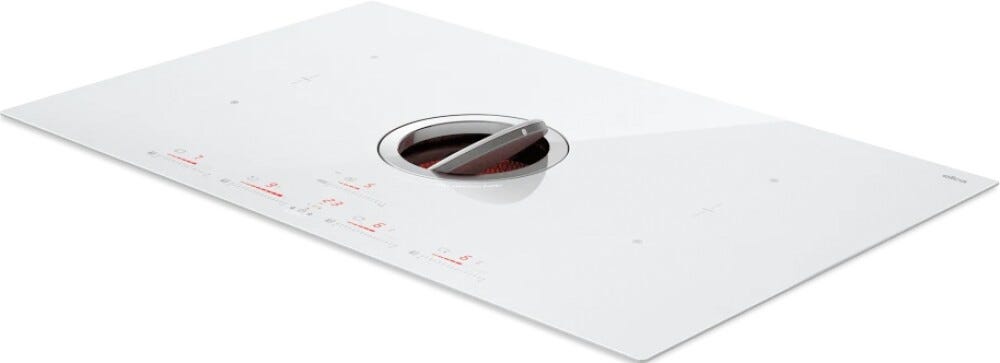 Elica NIKOLATESLA SWITCH EVO WH/A/83 Evo Collection Piano cottura induzione cm. 83, cappa integrata, vetro bianco