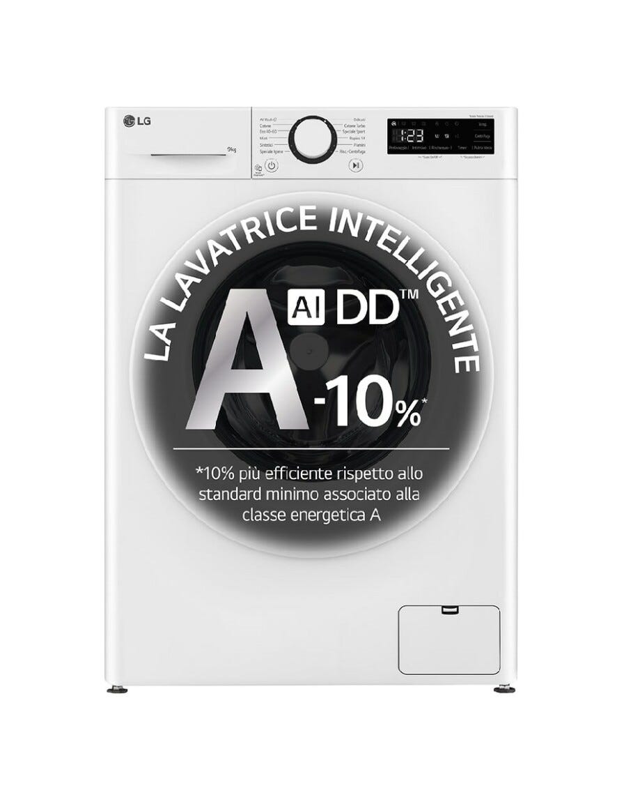 LG F2R3S09AIDD Serie R3 Lavatrice cm. 60 - capacità 9 kg - bianco