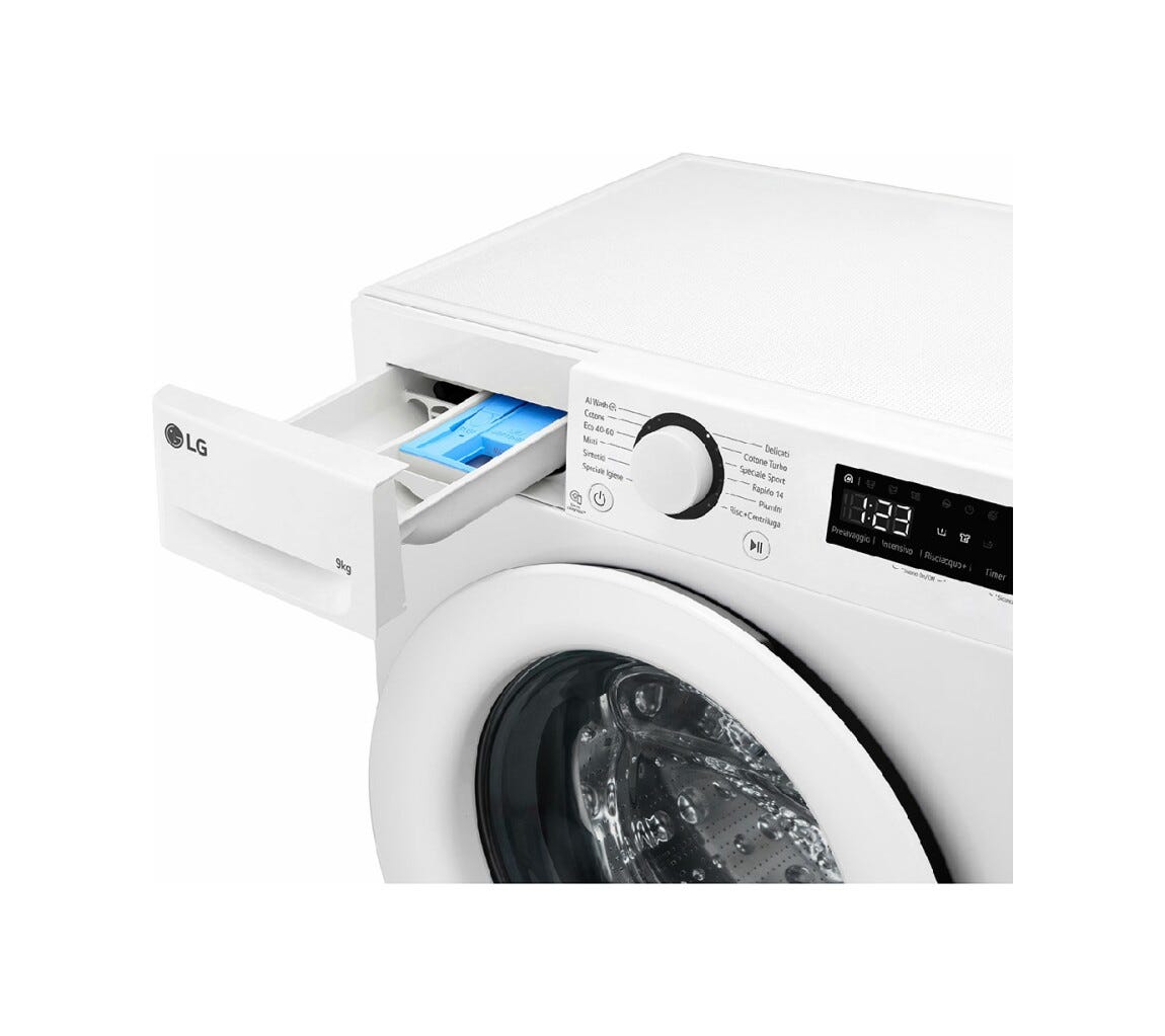 LG F2R3S09AIDD Serie R3 Lavatrice cm. 60 - capacità 9 kg - bianco