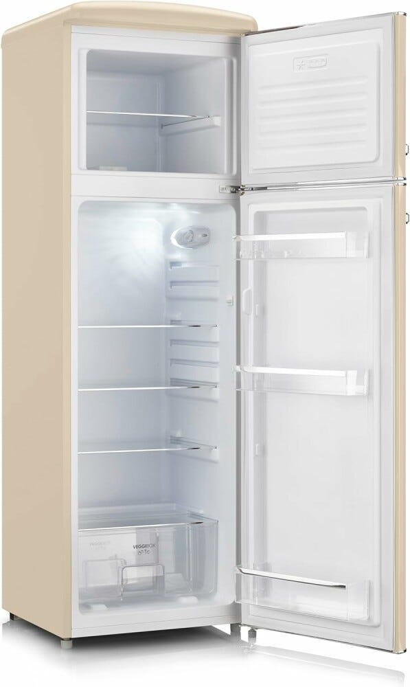 Severin RKG 8985 Retrò Frigorifero con congelatore a libera installazione - cm. 55 h 166 - lt. 246 - crema