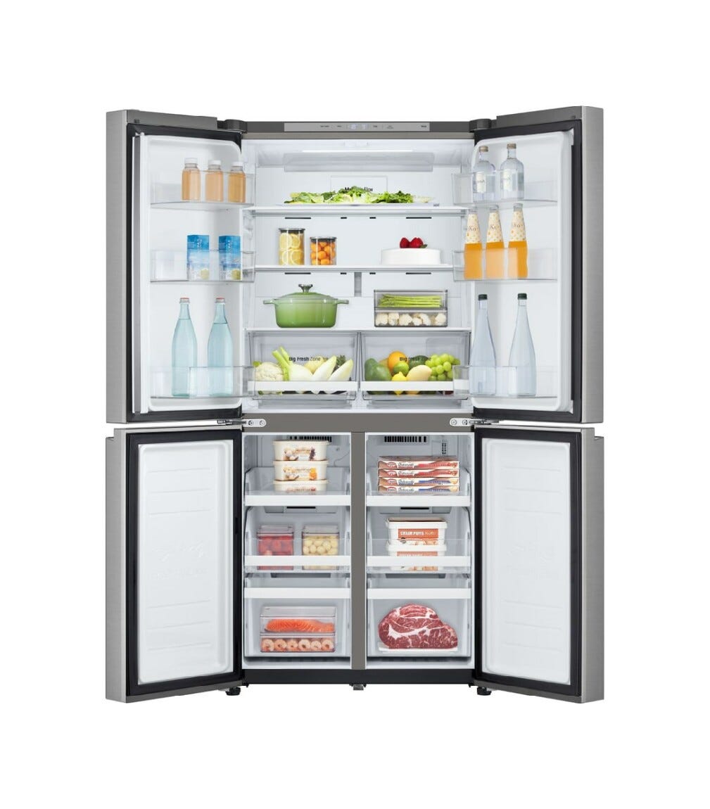 LG GMB860PYDE Frigorifero con congelatore 4 porte - cm. 84 h. 179 - lt. 530 - argento