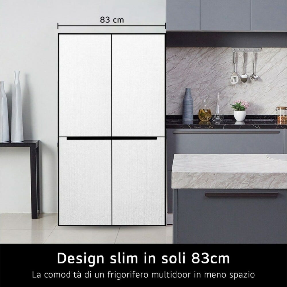 LG GMB860PYDE Frigorifero con congelatore 4 porte - cm. 84 h. 179 - lt. 530 - argento