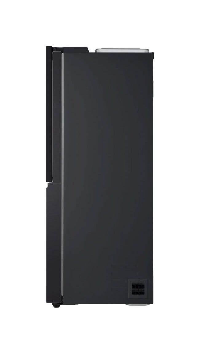 LG GSXE91EVAD Frigorifero americano Side-by-Side InstaView Door-in-Door, 628 L, Classe D, Total No Frost, Wi-Fi, Dispenser UVnano, Black Steel