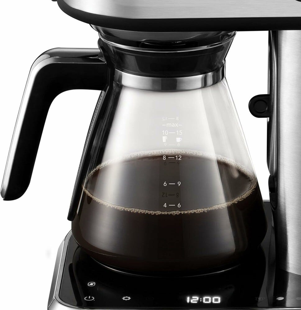 Russell Hobbs Attentiv Coffee Station Macchina per caffè con caraffa in vetro - inox