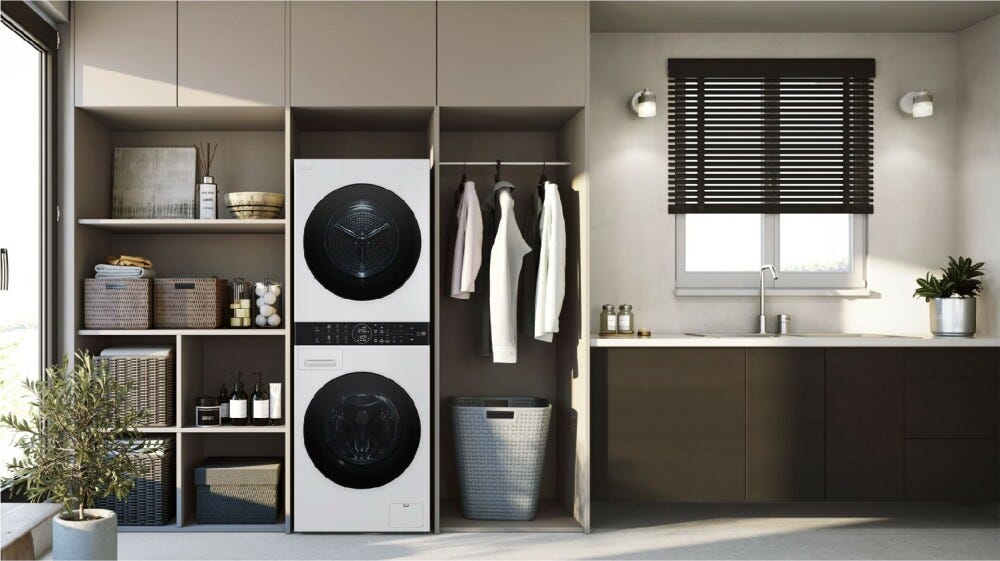 LG WT1210WWF TurboWash360 Colonna bucato cm. 60 - lavaggio 12 kg - asciugatura 10 kg - bianco