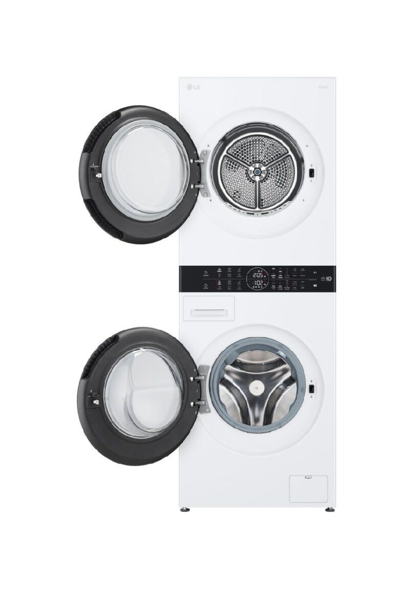 LG WT1210WWF TurboWash360 Colonna bucato cm. 60 - lavaggio 12 kg - asciugatura 10 kg - bianco