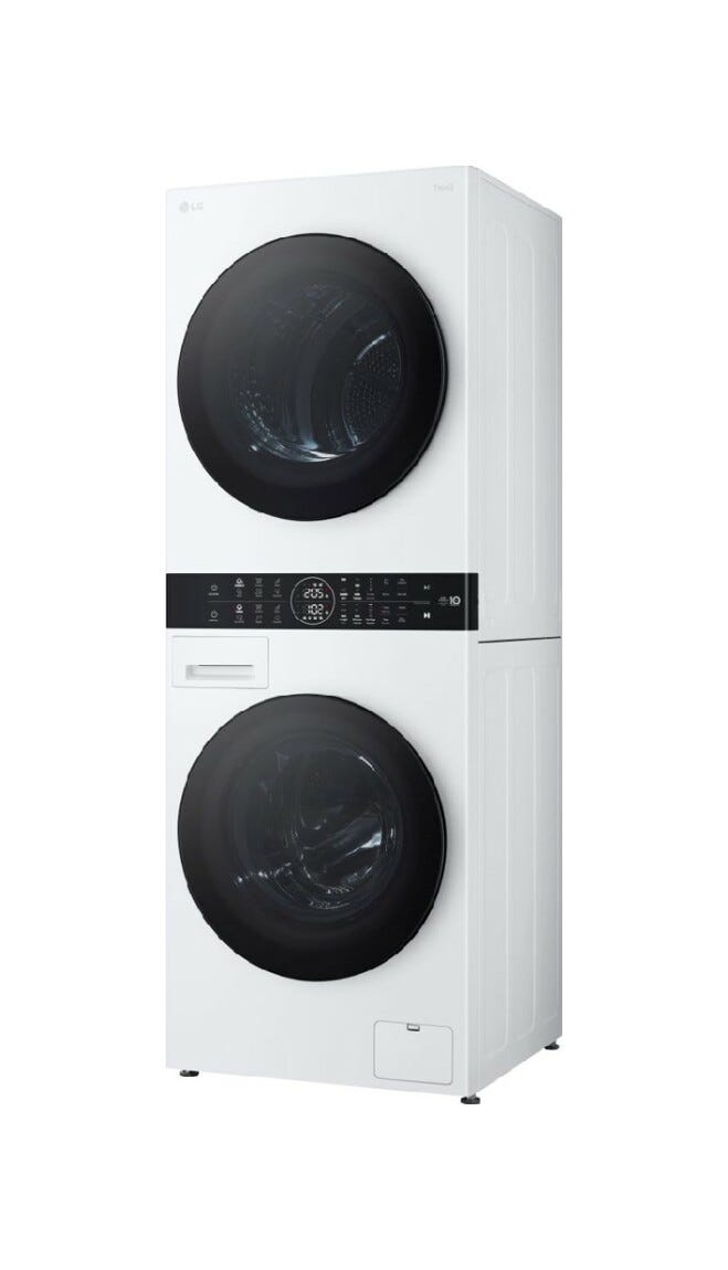 LG WT1210WWF TurboWash360 Colonna bucato cm. 60 - lavaggio 12 kg - asciugatura 10 kg - bianco