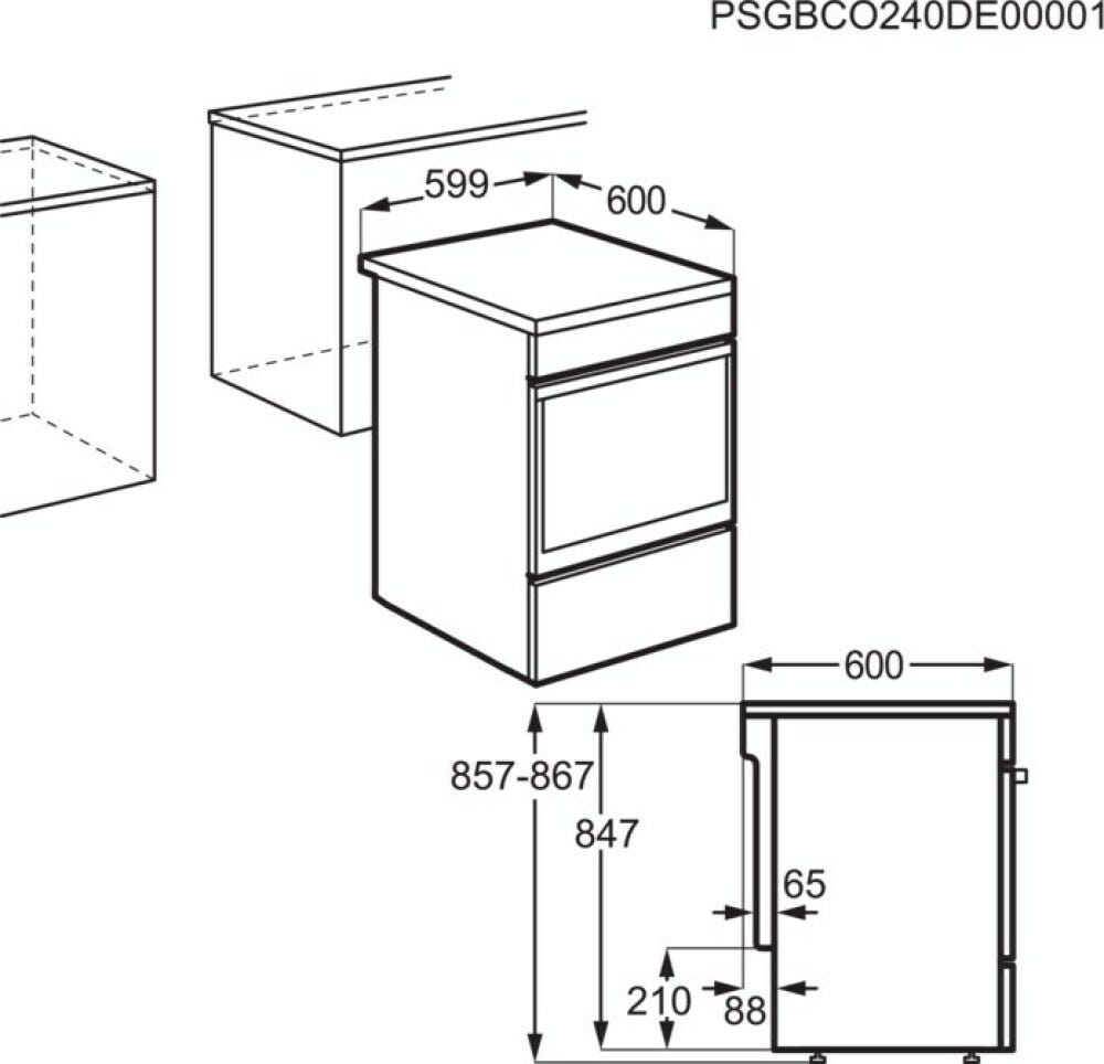 Electrolux LKR620066W Cucina da accosto cm. 60 - 4 zone elettriche - bianco