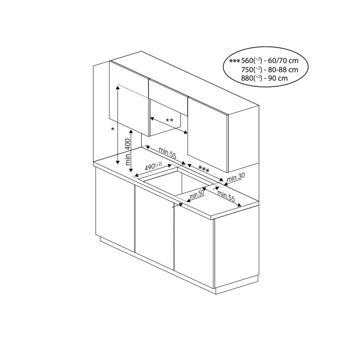 Beko HII64822QUFT bPRO 500 Piano cottura a induzione cm. 59 - vetro nero