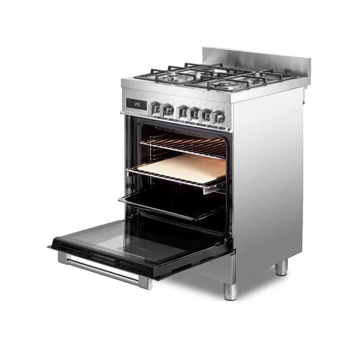 De Longhi PRO 66 MXL PZ Cucina da accosto cm. 60 - 4 fuochi gas + 1 forno elettrico - inox