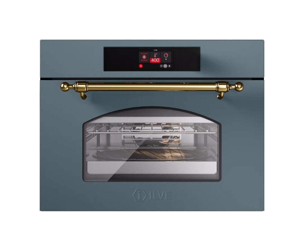 ILVE 645NTZ41 Nostalgie Forno elettrico compatto multifunzione 400 °C (Pizza Party) cm 60 h 45 - inox o colorato