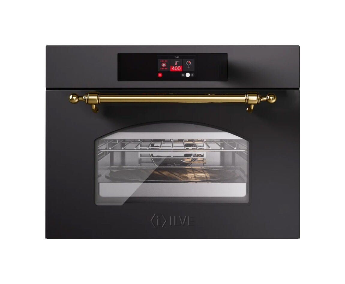 ILVE 645NTZ41 Nostalgie Forno elettrico compatto multifunzione 400 °C (Pizza Party) cm 60 h 45 - inox o colorato