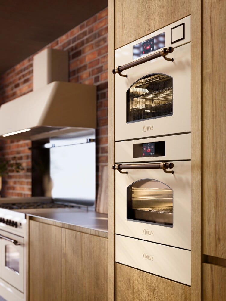 ILVE 645NTZ41 Nostalgie Forno elettrico compatto multifunzione 400 °C (Pizza Party) cm 60 h 45 - inox o colorato