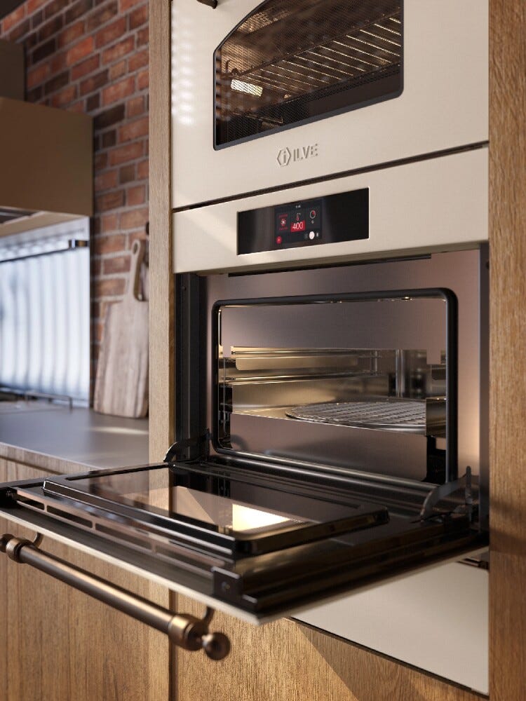 ILVE 645NTZ41 Nostalgie Forno elettrico compatto multifunzione 400 °C (Pizza Party) cm 60 h 45 - inox o colorato