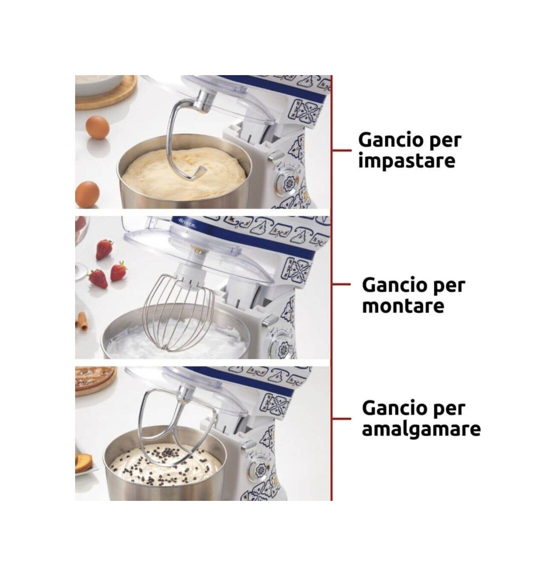 Ariete 1588/0C Capri Impastatrice planetaria lt. 5,5 - bianco/blu