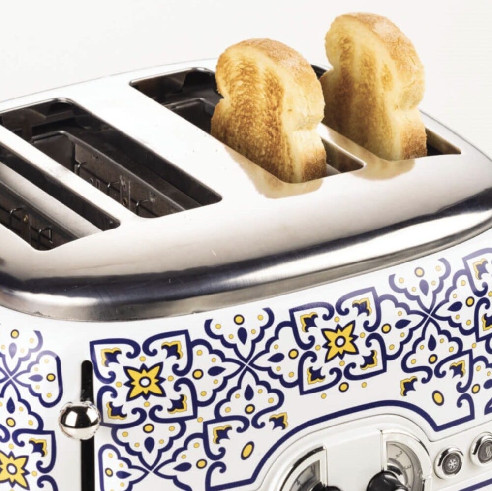 Ariete 0156/0C Capri Tostapane a 4 scomparti - bianco/blu