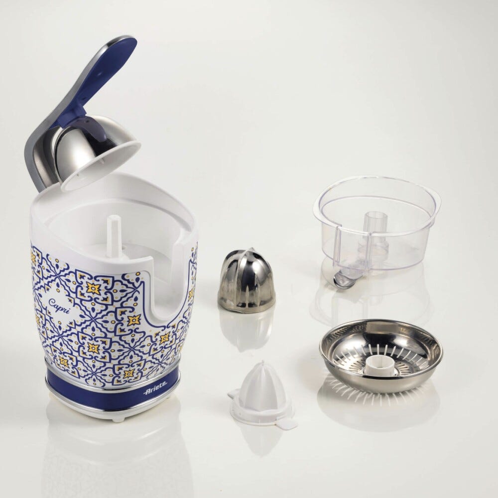 Ariete 0413/0C Capri Spremiagrumi elettrico con leva - bianco/blu