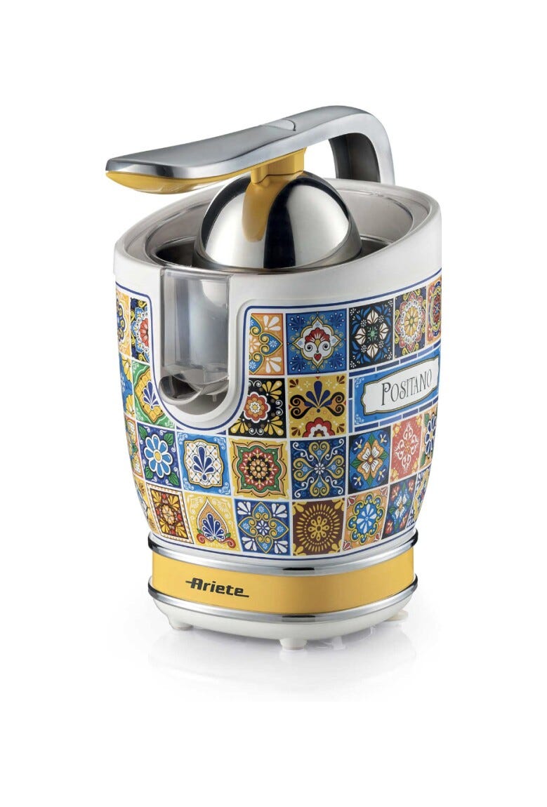 Ariete 0413/0P Positano Spremiagrumi elettrico con leva - bianco/giallo