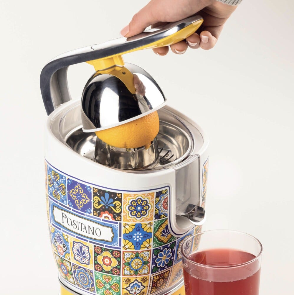 Ariete 0413/0P Positano Spremiagrumi elettrico con leva - bianco/giallo