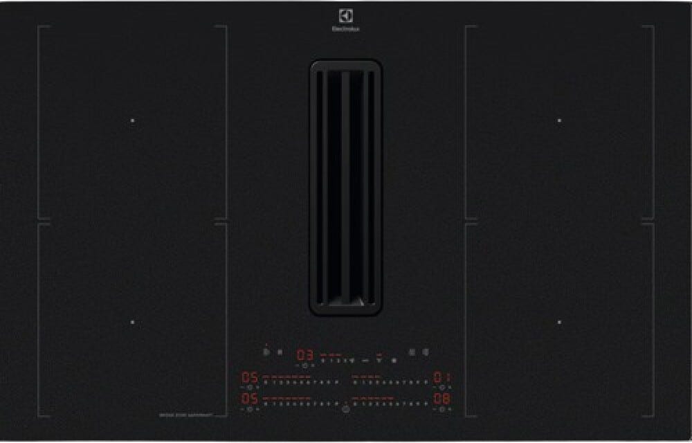 Electrolux KCC84450CZ SaphirMatt Piano cottura induzione con cappa integrata cm. 80 - vetro nero
