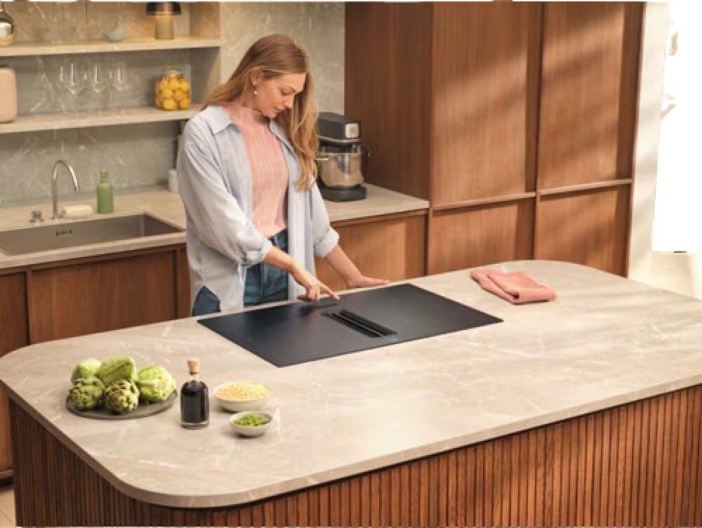 Electrolux KCC84450CZ SaphirMatt Piano cottura induzione con cappa integrata cm. 80 - vetro nero