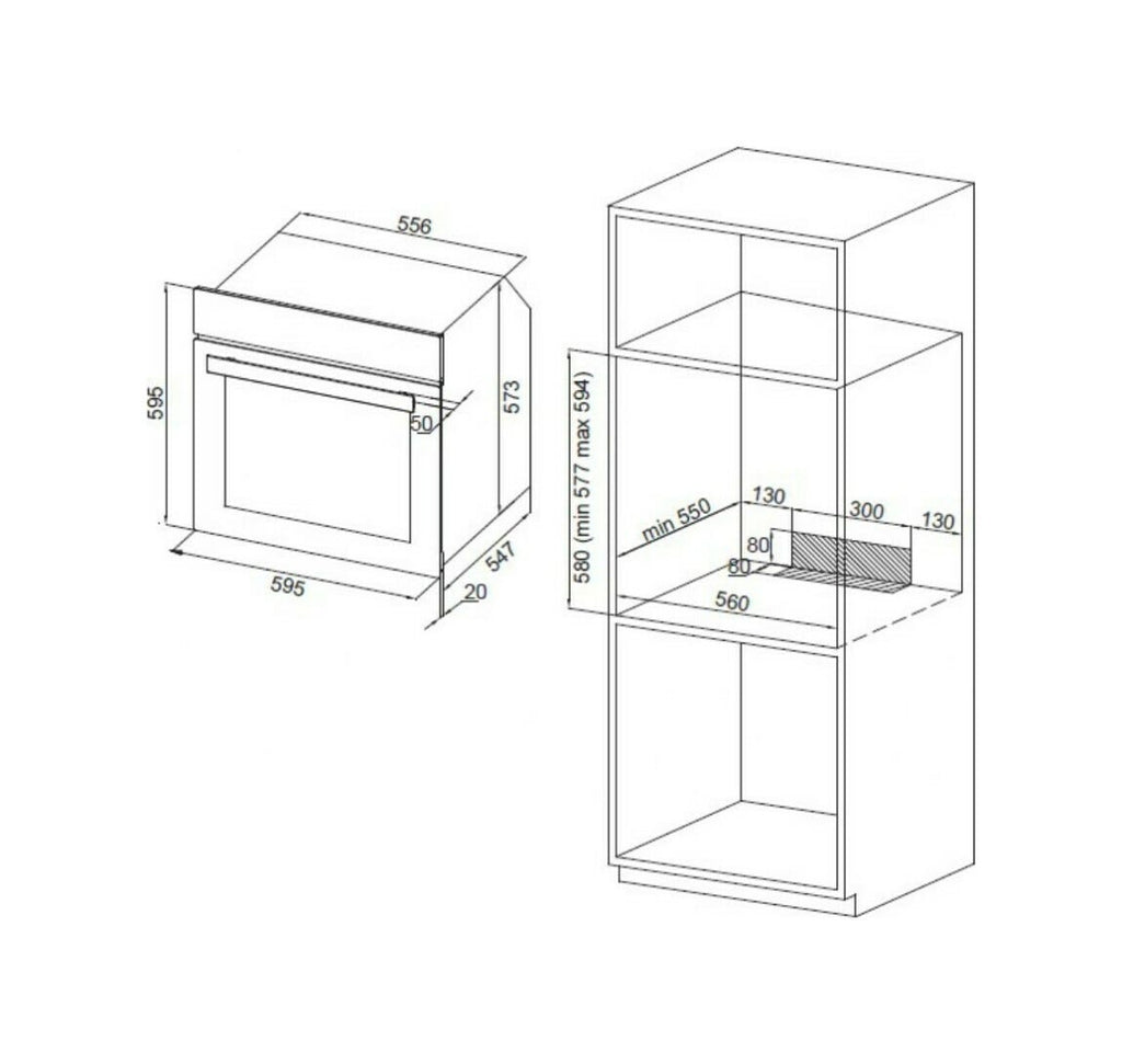 Silverline BO6505TX01 Forno elettrico multifunzione cm 60 - inox