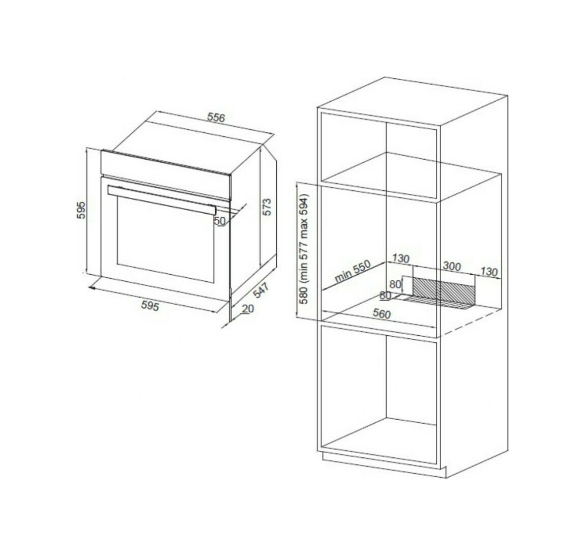 Silverline BO6505TX01 Forno elettrico multifunzione cm 60 - inox
