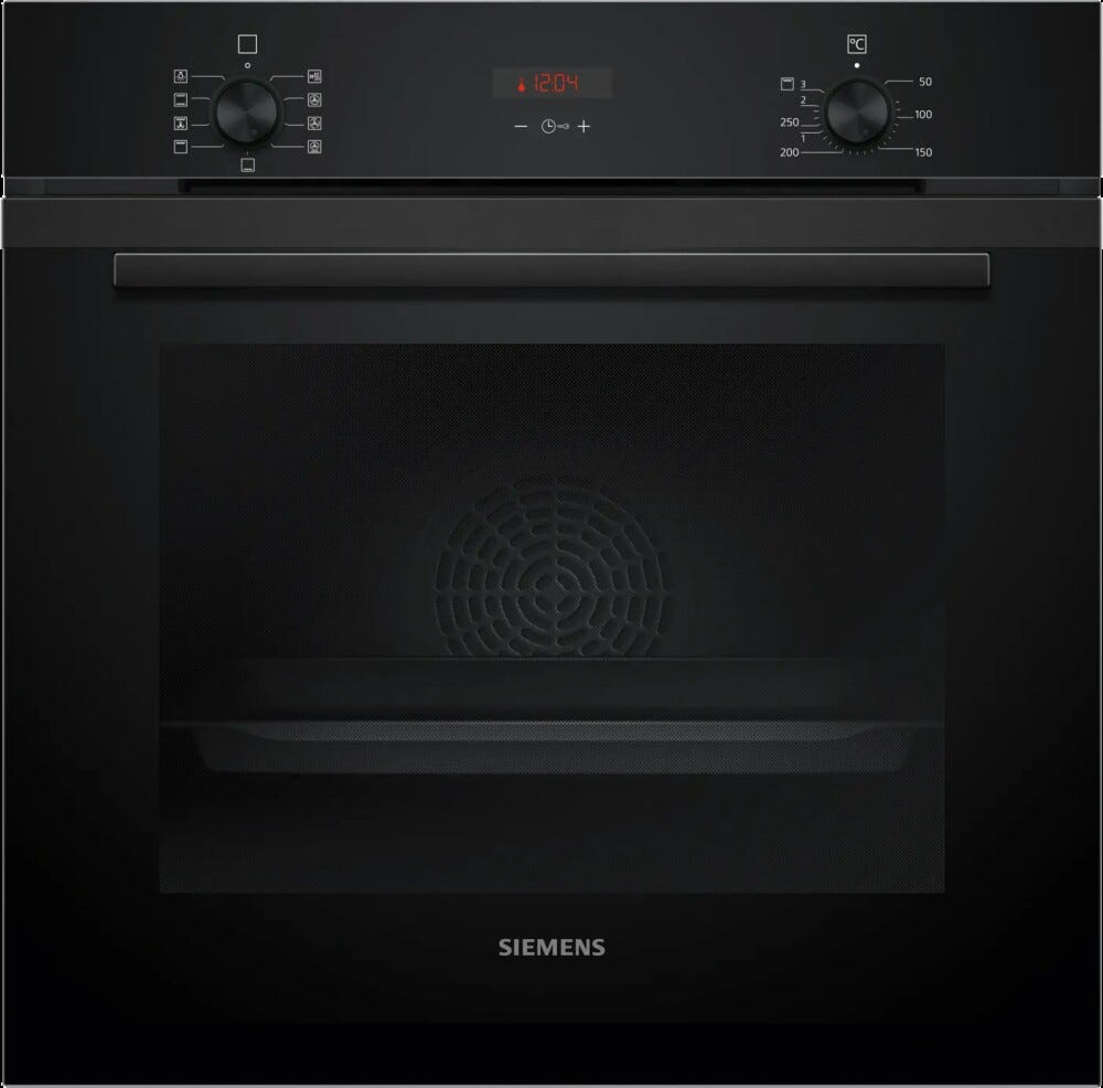 Siemens HB234ABB3 IQ300 Forno elettrico, 71 L, Aria calda 3D Plus, inox nero
