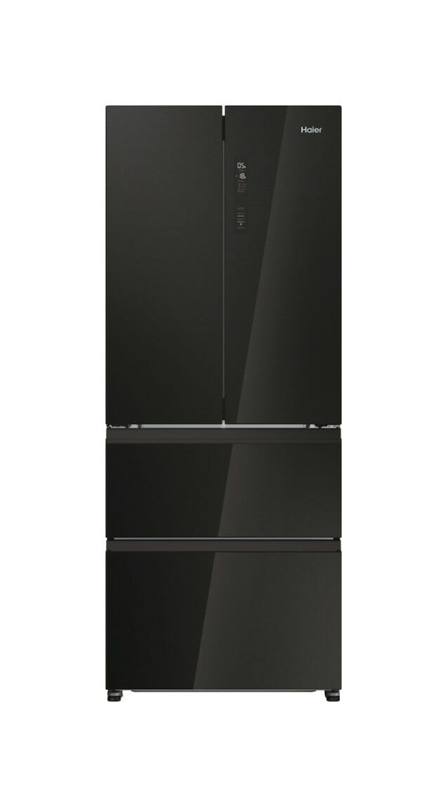 Haier HFR3718ENGB 70 SERIE 3 Multi Door Frigorifero con congelatore french door - cm. 70 h. 178 - lt. 402 - vetro nero