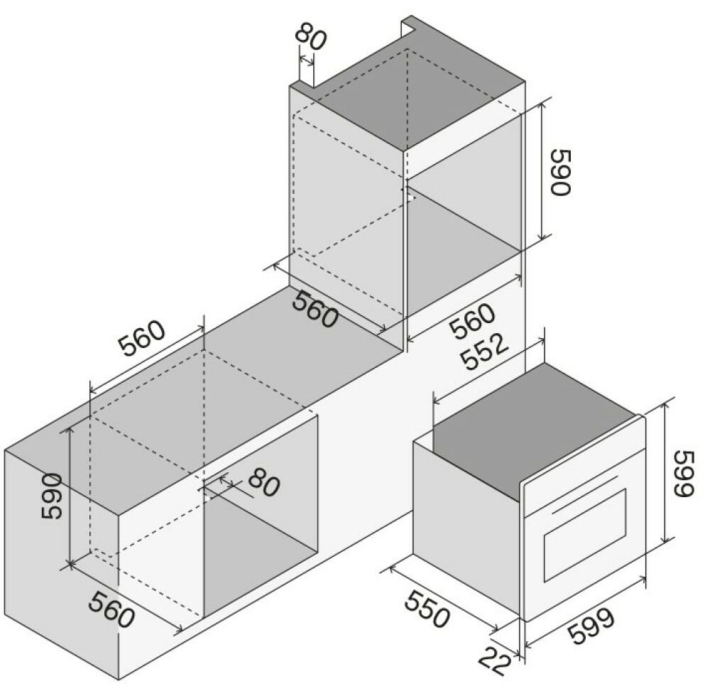 ILVE OV601GT3 Professional Plus Forno elettrico multifunzione cm 60 - vetro nero