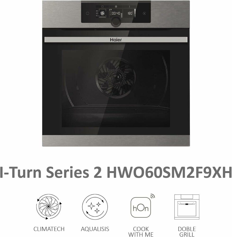 Haier HWO60SM2F9XH I-Turn Serie 2 Forno elettrico pirolitico cm. 60 - inox