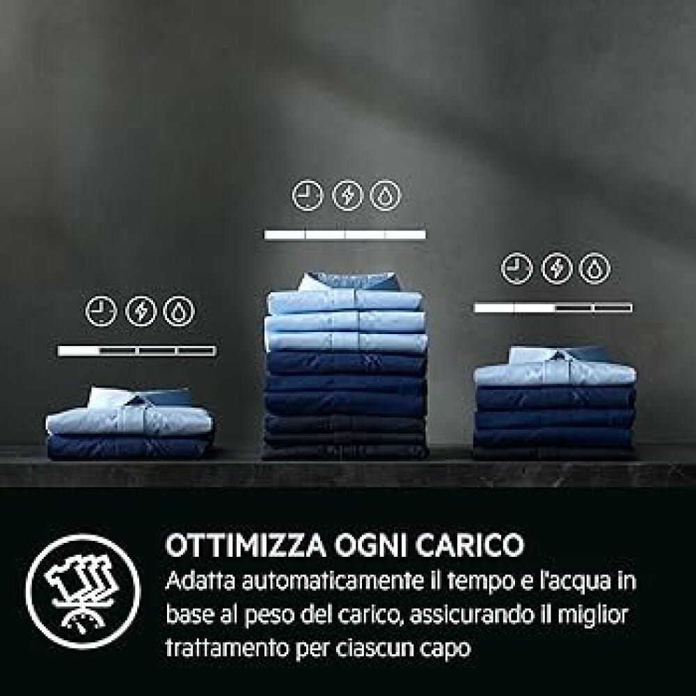 AEG L6SE62B 6000 ProSense® Lavatrice slim cm. 60 - profondità cm. 42 - 7 kg - bianco/nero