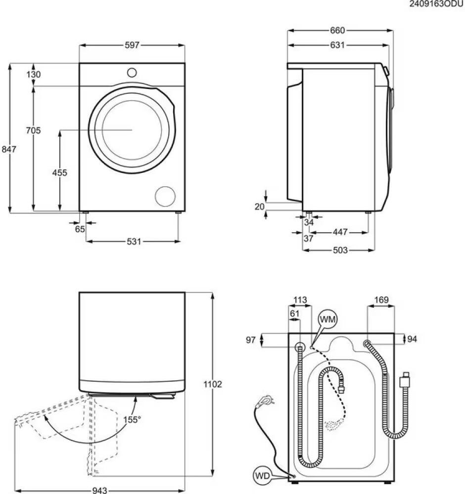 Electrolux EW7F511GQ serie 700 SteamCare Autodose Lavatrice cm. 60 - capacità 11 kg - bianco