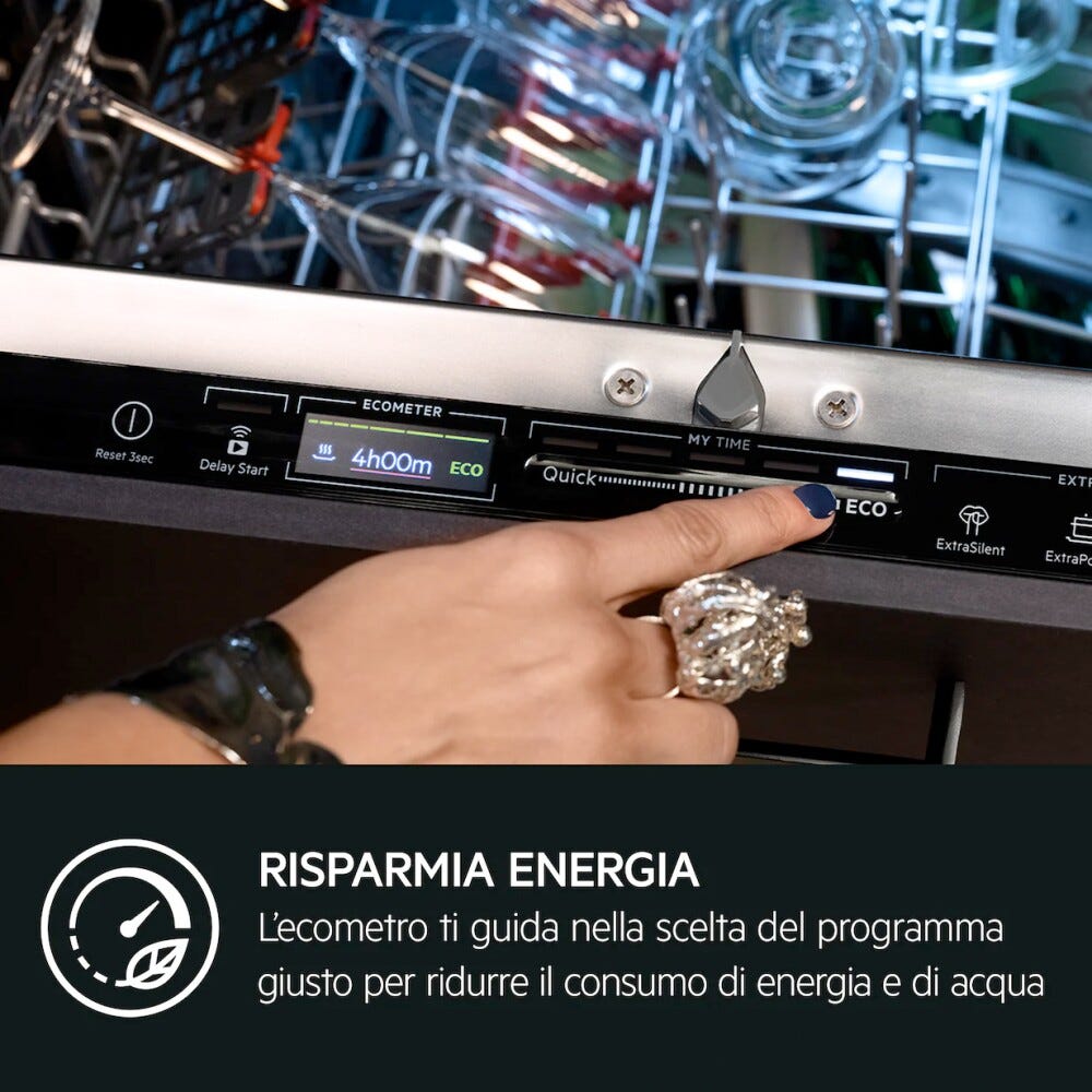 AEG FHK74707P 7000 GlassCare Lavastoviglie da incasso, Vasca XXL, 15 coperti, AirDry, GlassCare, cerniere sliding