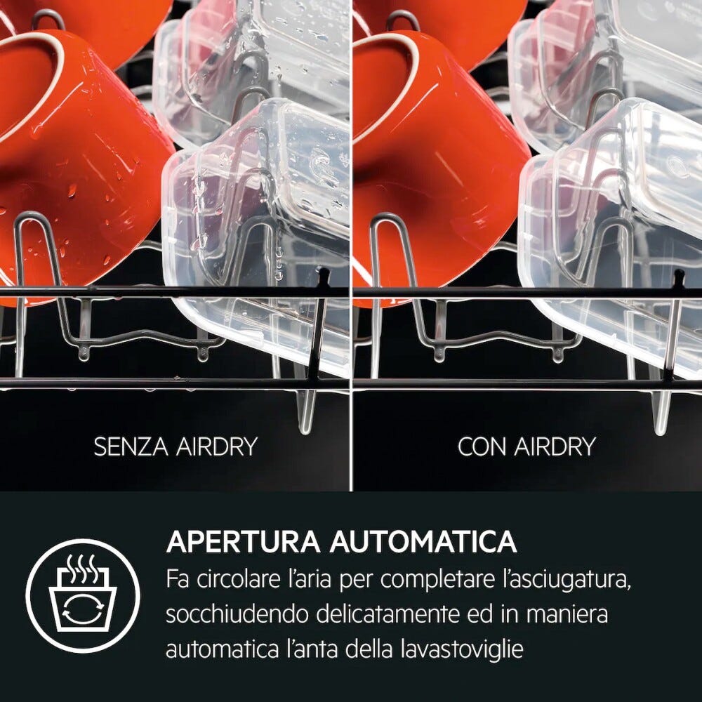 AEG FHK74707P 7000 GlassCare Lavastoviglie da incasso, Vasca XXL, 15 coperti, AirDry, GlassCare, cerniere sliding