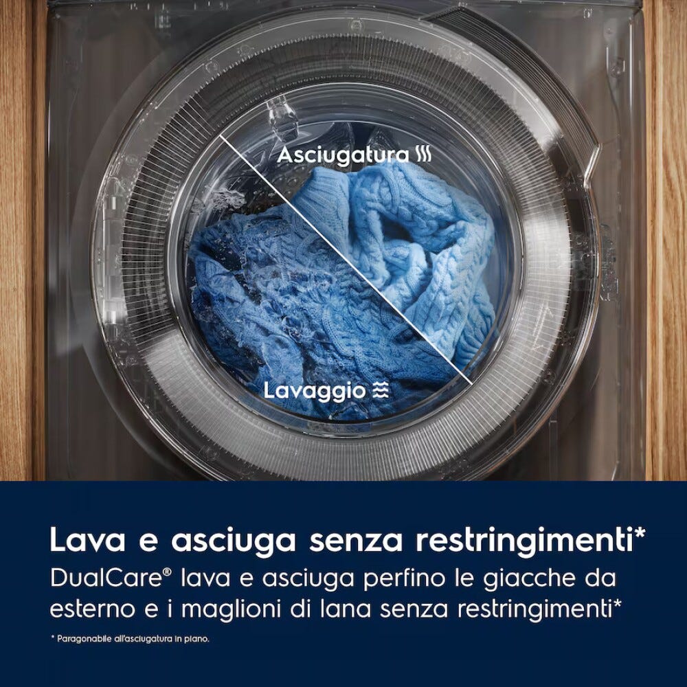 Electrolux EW8W7117GCQ serie 800 UltraCare Autodose Lavasciuga cm.60 - lavaggio 11kg - asciugatura 7kg - bianco
