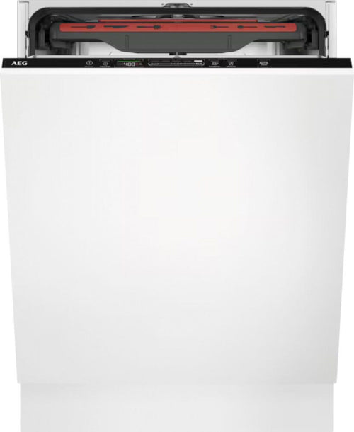 AEG FSK73927Z 7000 GlassCare Lavastoviglie da incasso totale 14 coperti, QuickSelect, AirDry, Beam‑on‑floor, cerniere sliding