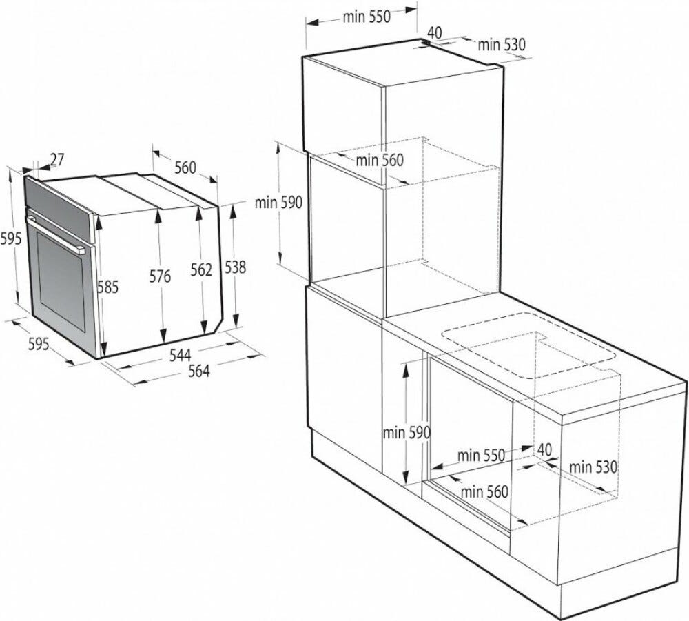 Hisense BI350XPZ Forno elettrico pirolitico cm. 60 - inox