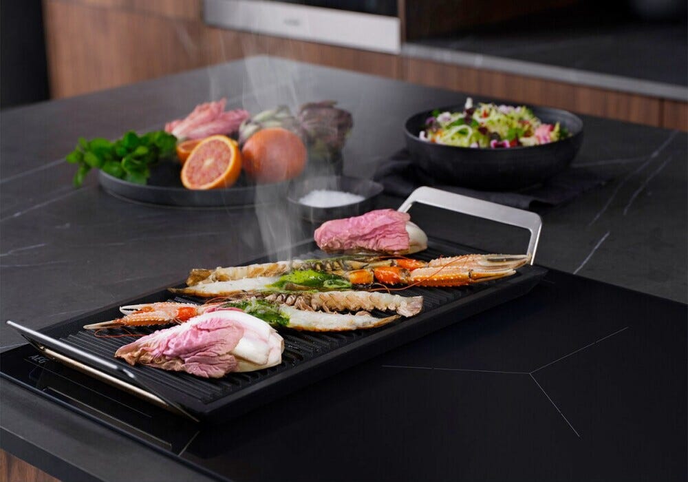 AEG NII64B30AZ 8000 Piano cottura a induzione 60 cm, 4 zone, SenseBoil & Fry, SaphirMatt nero opaco