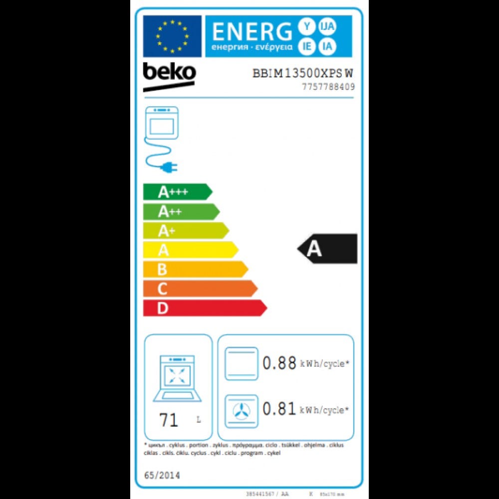 Beko BBIM13500XPSW Beyond Forno elettrico pirolitico cm. 59 - inox